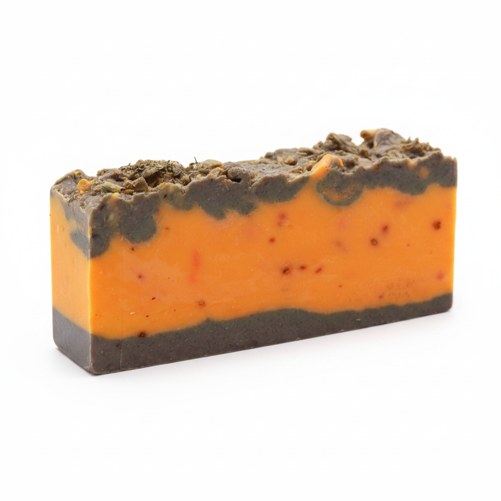 Orange & Cinnamon Olive Oil Soap Slice