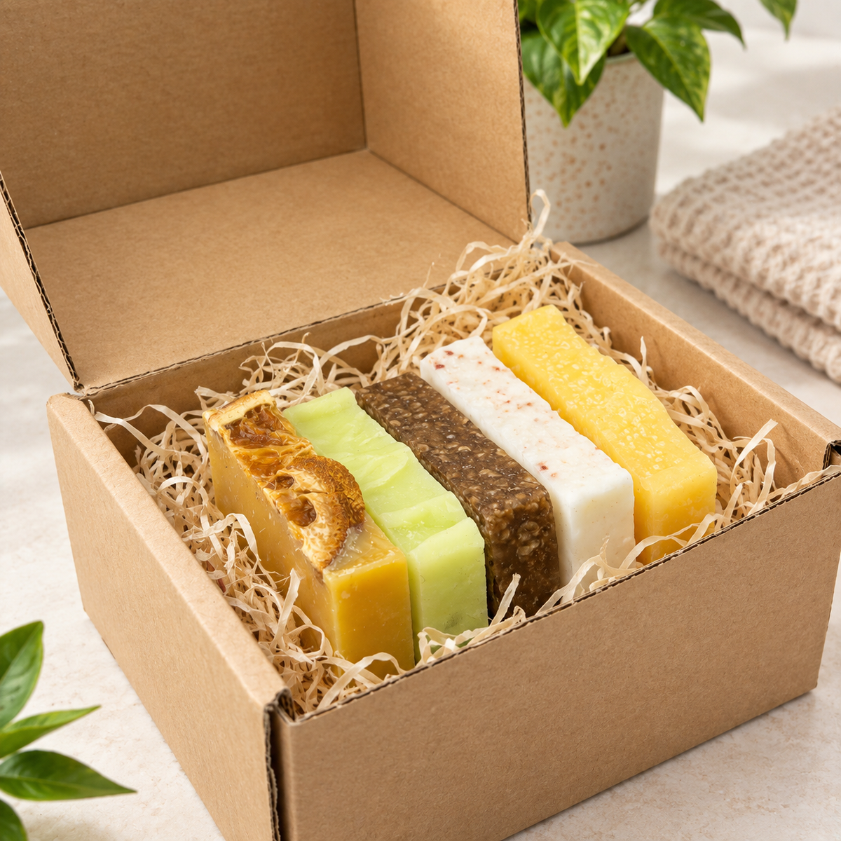 Handmade Artisan Natural Soap Selection Gift Box - 'Invigorate' Collection