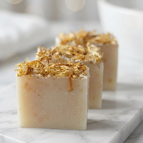 Marigold Butter Soap Slice