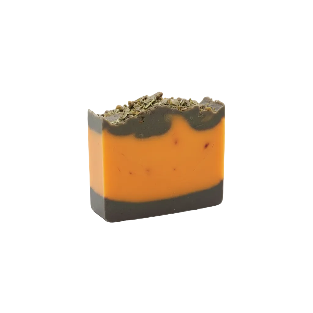 Orange & Cinnamon Olive Oil Soap Slice