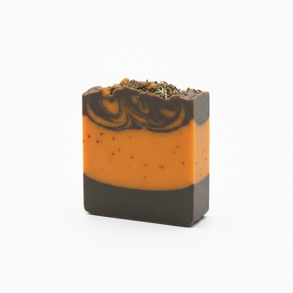 Orange & Cinnamon Olive Oil Soap Slice