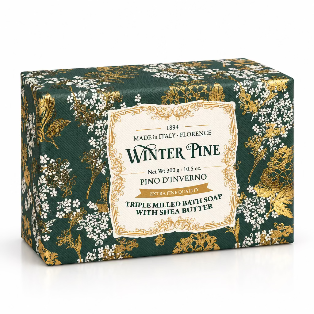 Saponificio Artigianale Fiorentino Winter Pine Soap In Box
