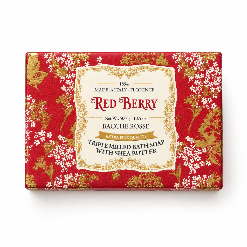 Saponificio Artigianale Fiorentino Red Berry Soap In Box