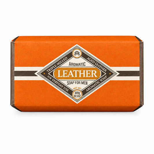 Aged Leather Triple Milled Aromatic Soap For Men
