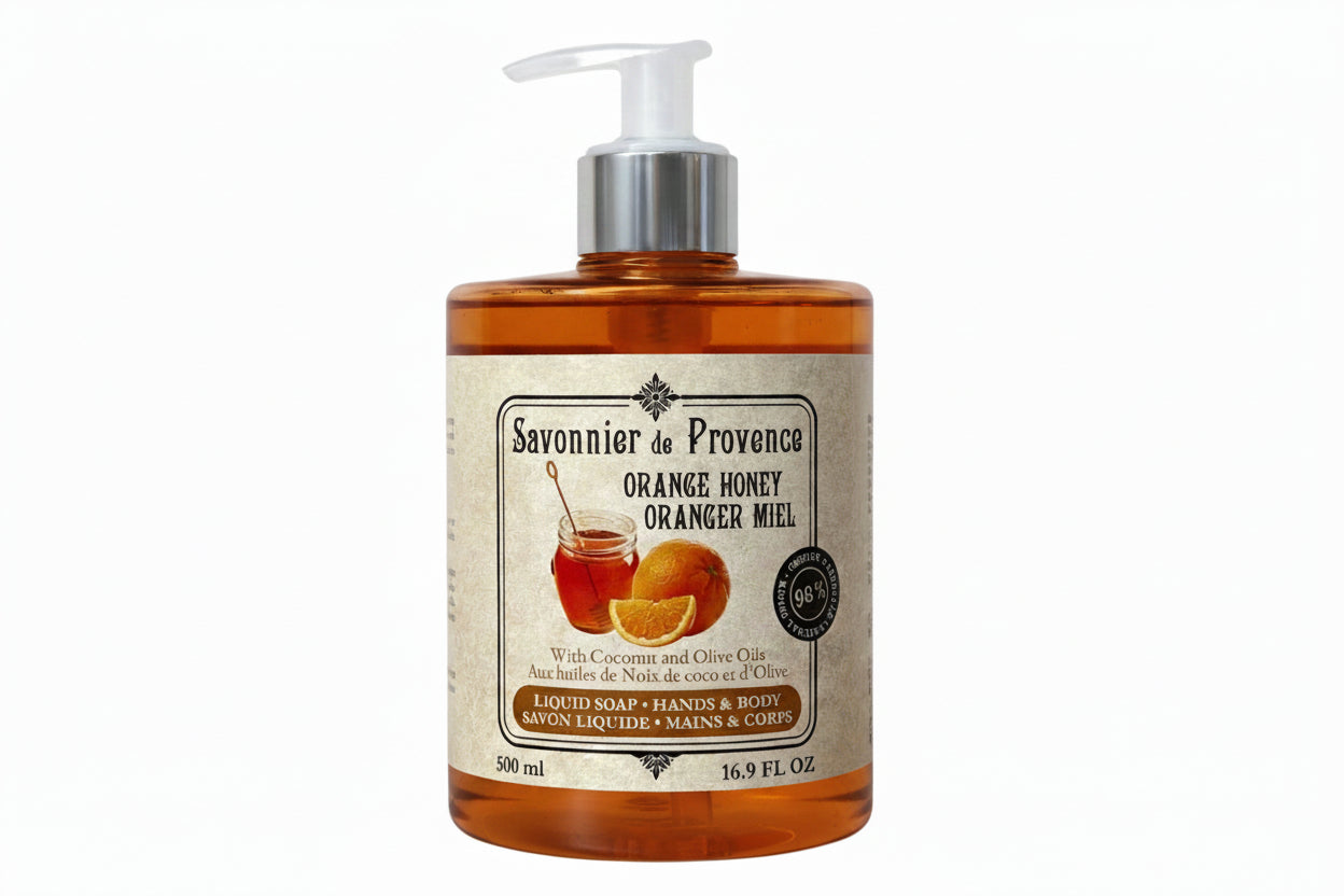 Savonnier de Provence Orange Honey French Liquid Soap
