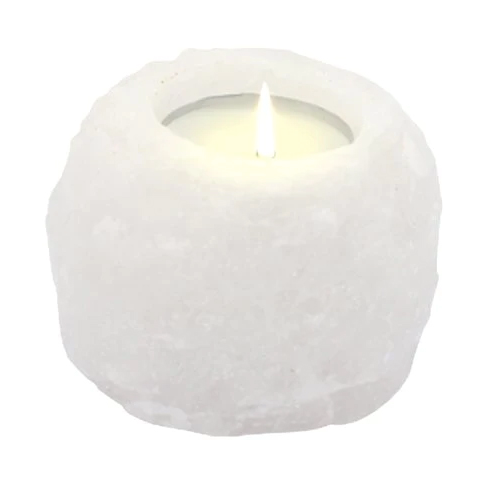 Crystal Rock Himalayan Salt Candle Holder