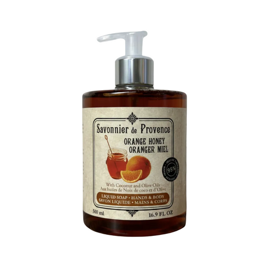 Savonnier de Provence Orange Honey French Liquid Soap
