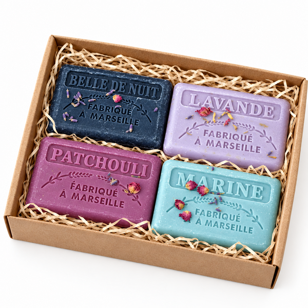 French Scented Marseille Soap Box - Fleurs & Mer