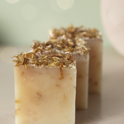 Marigold Butter Soap Slice