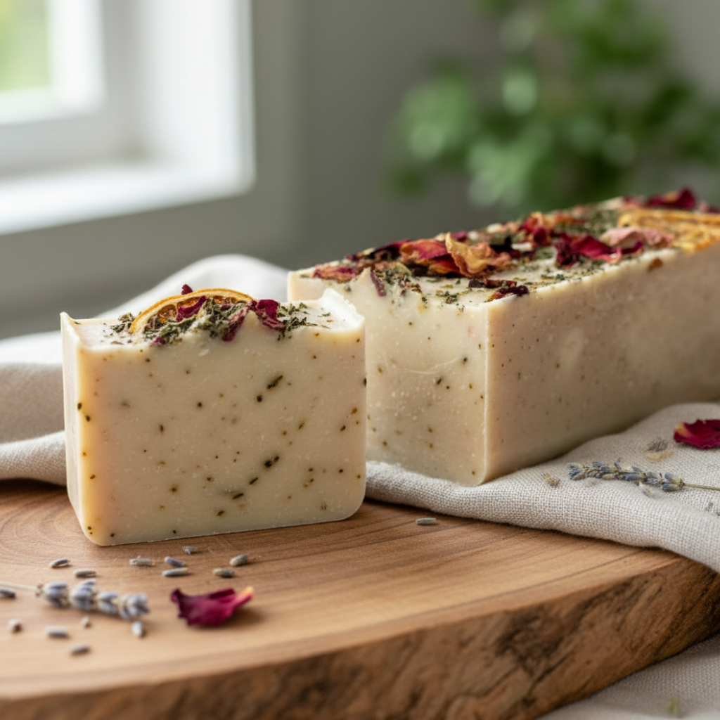 Orange, Patchouli & Rosehip Soap Slice