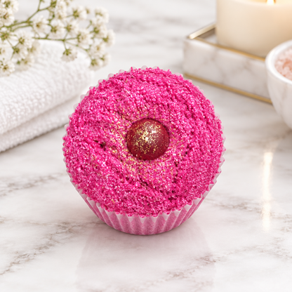 Cranberry Velvet Cupcake Bath Melt