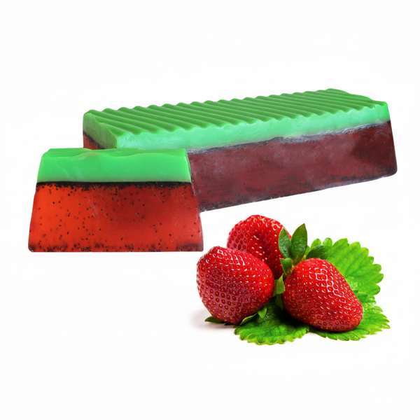 Strawberry & Poppy Soap Slice