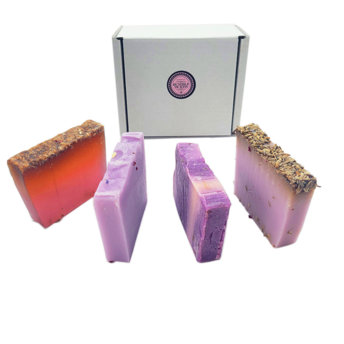 Handmade Artisan Natural Soap Selection Gift Box 4 x 100g Handcrafted, Cruelty Free, Vegan Soaps  - 'Calm' Collection