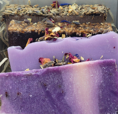 Handmade Artisan Natural Soap Selection Gift Box 4 x 100g Handcrafted, Cruelty Free, Vegan Soaps  - 'Calm' Collection