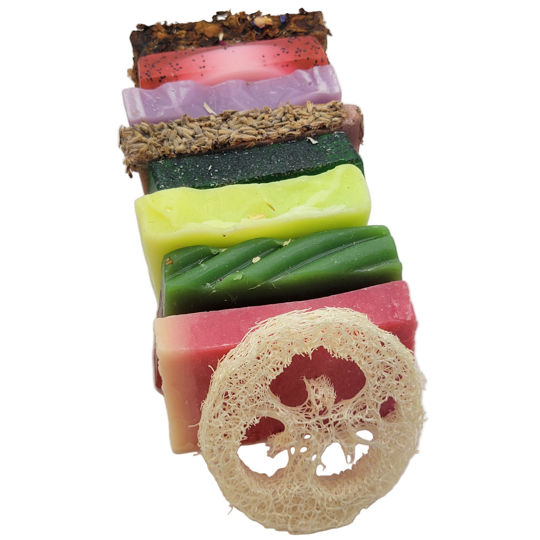 Handmade Artisan Natural Soap Selection Gift Box 8 x 100g Handcrafted, Cruelty-Free, Vegan Soaps - 'Harmony' Box